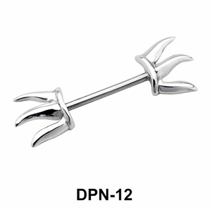 Sunrays Shaped Double Nipple Piercing DPN-12