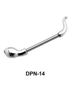 Snake Shaped Double Nipple Piercing DPN-14