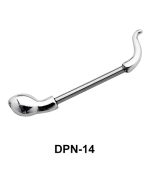 Snake Shaped Double Nipple Piercing DPN-14