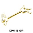 Rabbit Shaped Double Nipple Piercing DPN-15