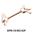 Rabbit Shaped Double Nipple Piercing DPN-15