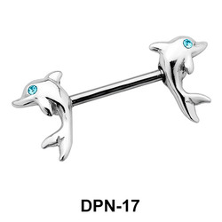 Dual Dolphins Nipple Piercing DPN-17