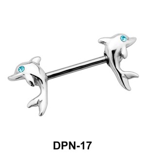 Dual Dolphins Nipple Piercing DPN-17