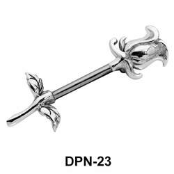 Rose Shaped Double Nipple Piercing DPN-23