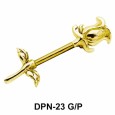 Rose Shaped Double Nipple Piercing DPN-23