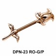 Rose Shaped Double Nipple Piercing DPN-23