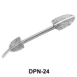 Leafy Shaped Double Nipple Piercing DPN-24