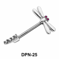Double Dragonfly Nipple Piercing DPN-25