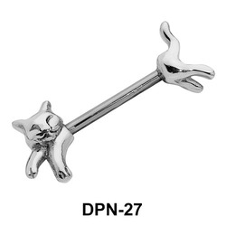 Cat Double Nipple Piercing DPN-27