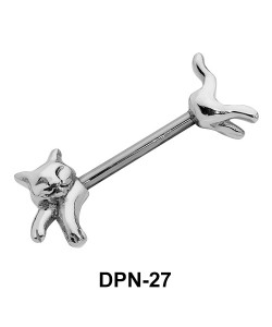 Cat Double Nipple Piercing DPN-27