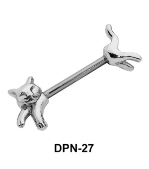 Cat Double Nipple Piercing DPN-27
