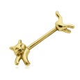 Cat Double Nipple Piercing DPN-27