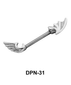 Wing Shaped Double Nipple Piercing DPN-31