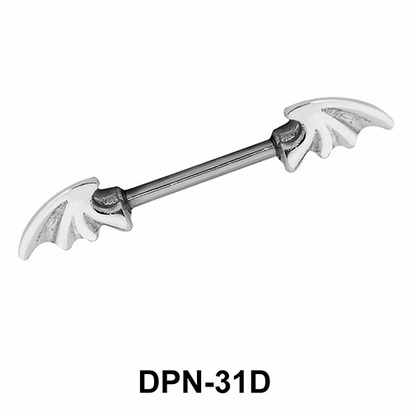 Bat Wings Shaped Double Nipple Piercing DPN-31D