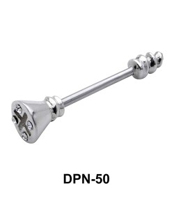 Multiple Rhinestone Double Nipple Piercing DPN-50