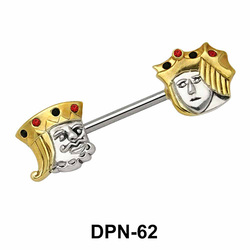 King & Joker Double Nipple Piercing DPN-62