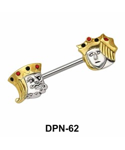 King & Joker Double Nipple Piercing DPN-62