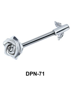 Rose Shaped Double Nipple Piercing DPN-71