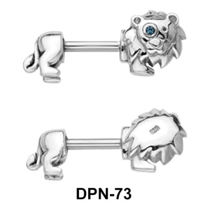 Lion Shaped Double Nipple Piercing DPN-73