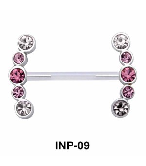 Shiny Stone Invisible Nipple Piercing INP-09