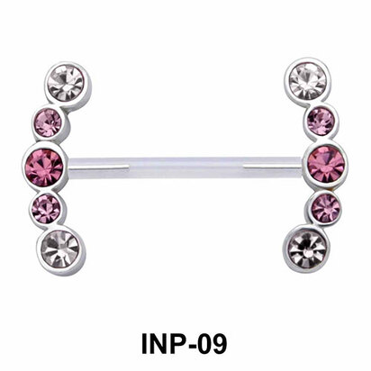 Shiny Stone Invisible Nipple Piercing INP-09