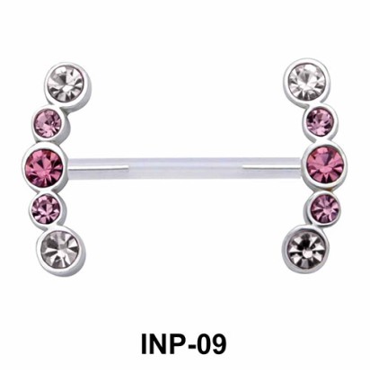 Shiny Stone Invisible Nipple Piercing INP-09