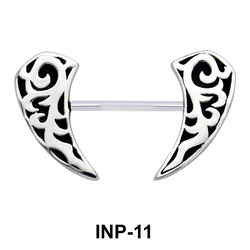 Canine Shaped Invisible Nipple Piercing INP-11