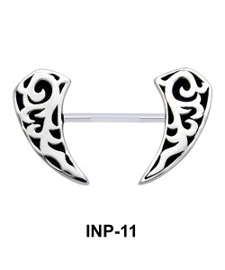 Canine Shaped Invisible Nipple Piercing INP-11