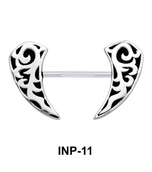 Canine Shaped Invisible Nipple Piercing INP-11