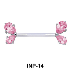 Crystal Wing Invisible Nipple Piercing INP-14