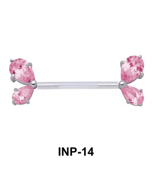 Crystal Wing Invisible Nipple Piercing INP-14