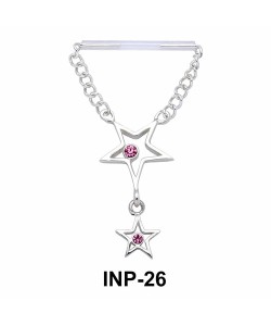 Dangling Pretty Star Invisible Nipple Piercing INP-26