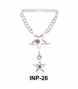 Dangling Pretty Star Invisible Nipple Piercing INP-26