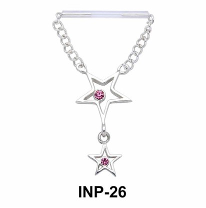 Dangling Pretty Star Invisible Nipple Piercing INP-26