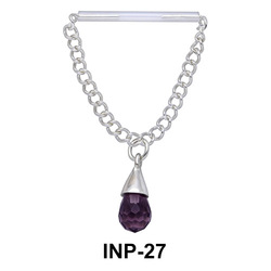 Dangling Stone Invisible Nipple Piercing INP-27