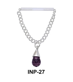 Dangling Stone Invisible Nipple Piercing INP-27