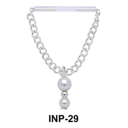 Dangling Pearl Invisible Nipple Piercing INP-29