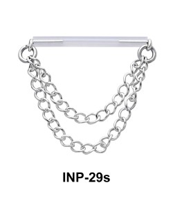 Double Chain Invisible Nipple Piercing INP-29s