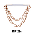 Double Chain Invisible Nipple Piercing INP-29s