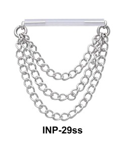 Triple Chains Invisible Nipple Piercing INP-29ss