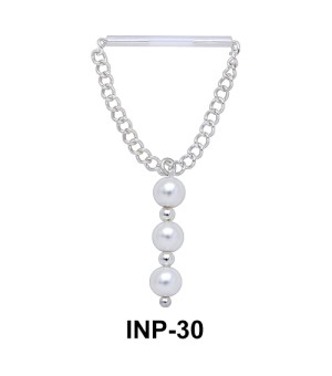 Triple Pearls Nipple Piercing INP-30