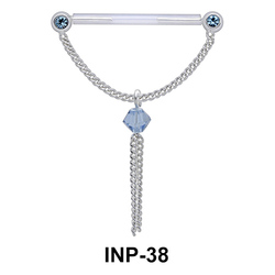 Hanging Stone Chain Nipple Piercing INP-38