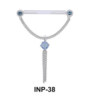 Hanging Stone Chain Nipple Piercing INP-38