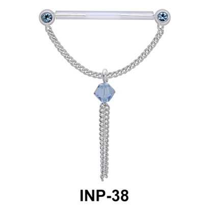 Hanging Stone Chain Nipple Piercing INP-38