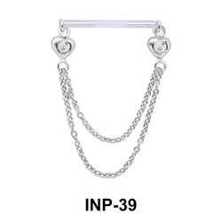 Double Chains Invisible Nipple Piercing INP-39
