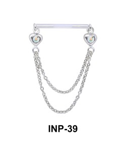 Double Chains Invisible Nipple Piercing INP-39