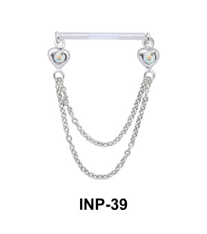 Double Chains Invisible Nipple Piercing INP-39