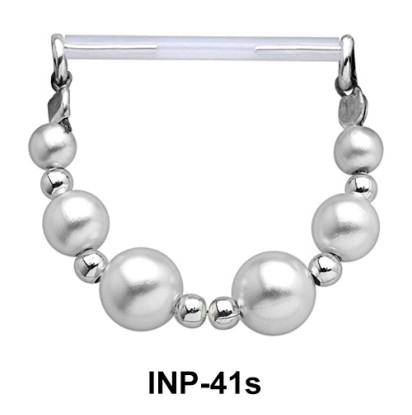 Pearl Nipple Piercing INP-41s