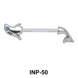 Broken Shark Nipple Piercing INP-50