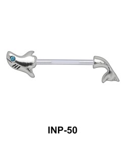 Broken Shark Nipple Piercing INP-50